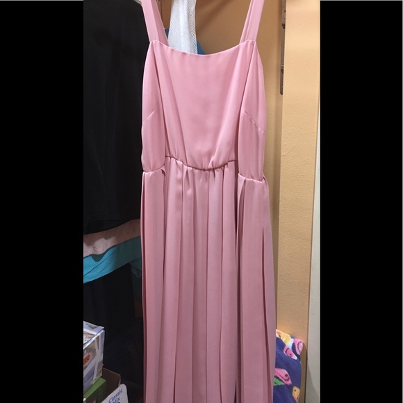 Vintage 1980s Rose pink homemade pleated skirt dress - Picture 6 of 6